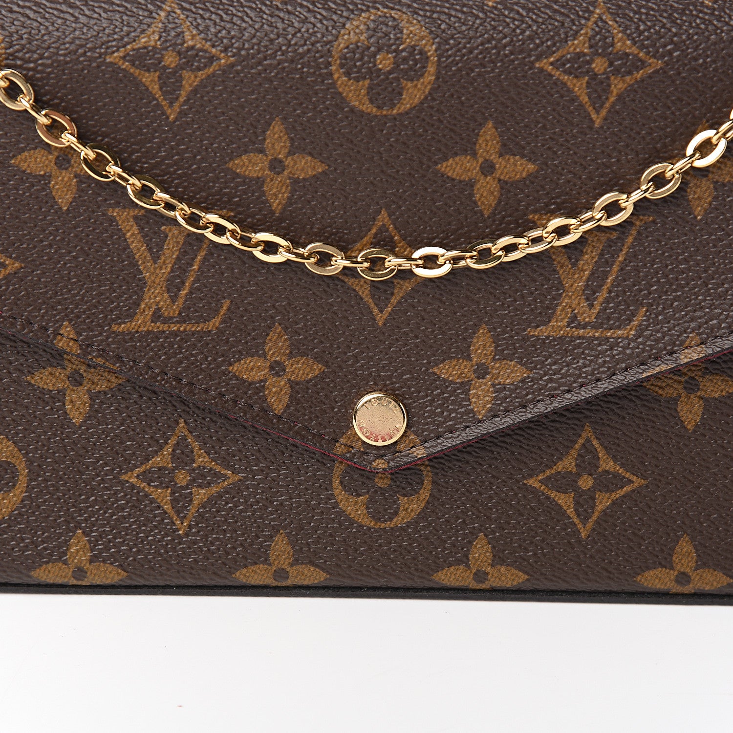Louis Vuitton Monogram Pochette Felicie Chain Wallet Fuchsia 10 of 11