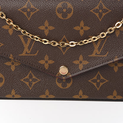 Louis Vuitton Monogram Pochette Felicie Chain Wallet Fuchsia 10 of 11