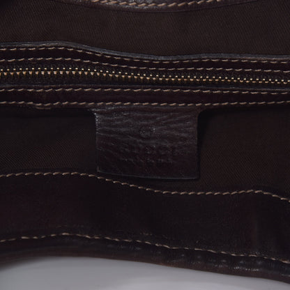 Gucci Monogram Web Jackie O Bouvier Hobo Dark Brown 6 of 15