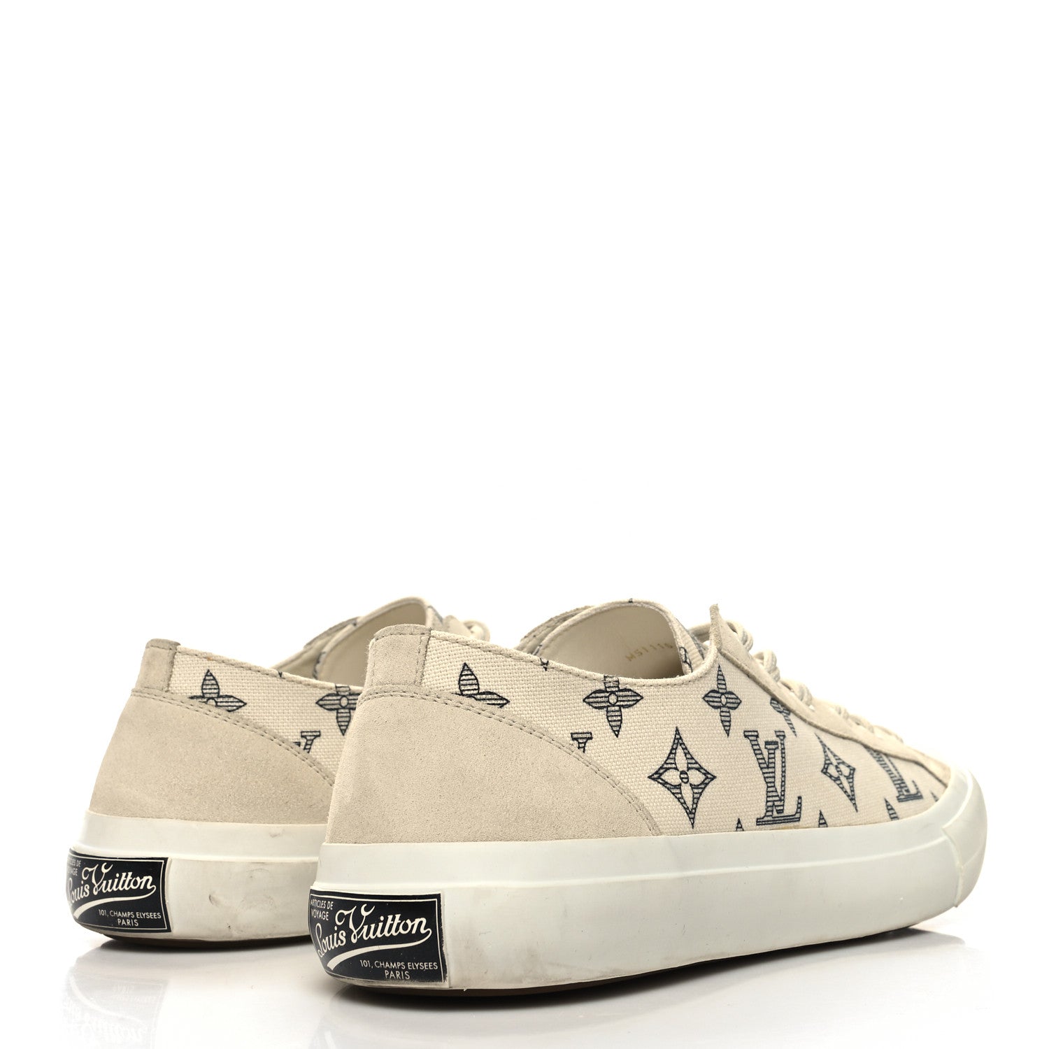 Louis Vuitton Canvas Suede Monogram Mens Tattoo Sneaker Boots 8.5 Dune 4 of 8