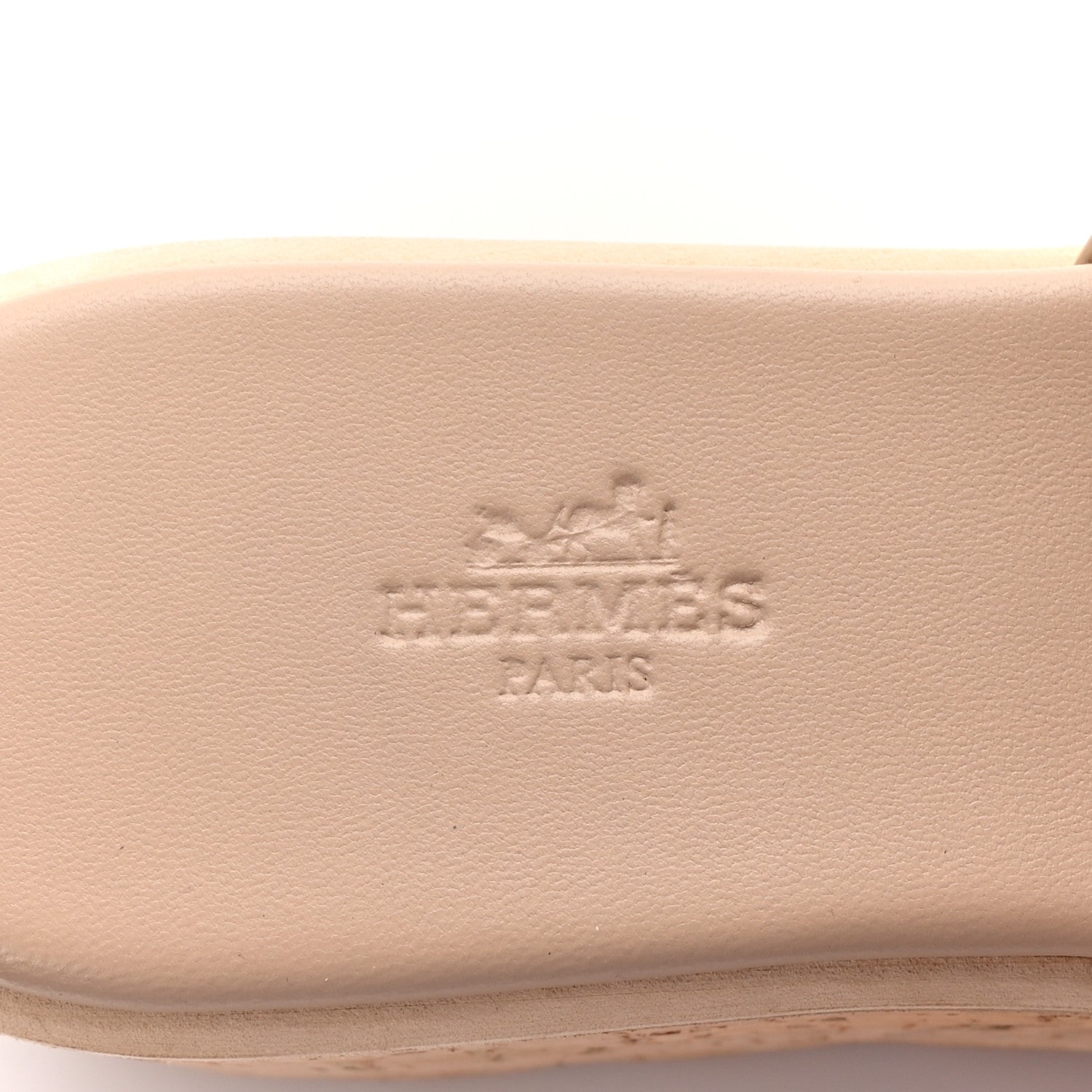 Hermes Suede Goatskin Cork Eze 30 Sandals 38 Beige Argile 8 of 10