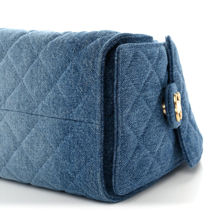 Chanel Washed Denim Quilted Small Chanel 25 Handbag Blue 10 of 10