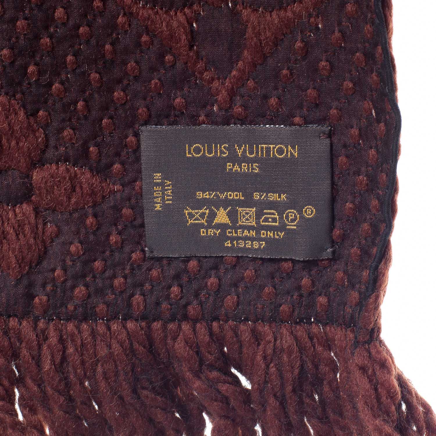Louis Vuitton Logomania Scarf Brown 4 of 5