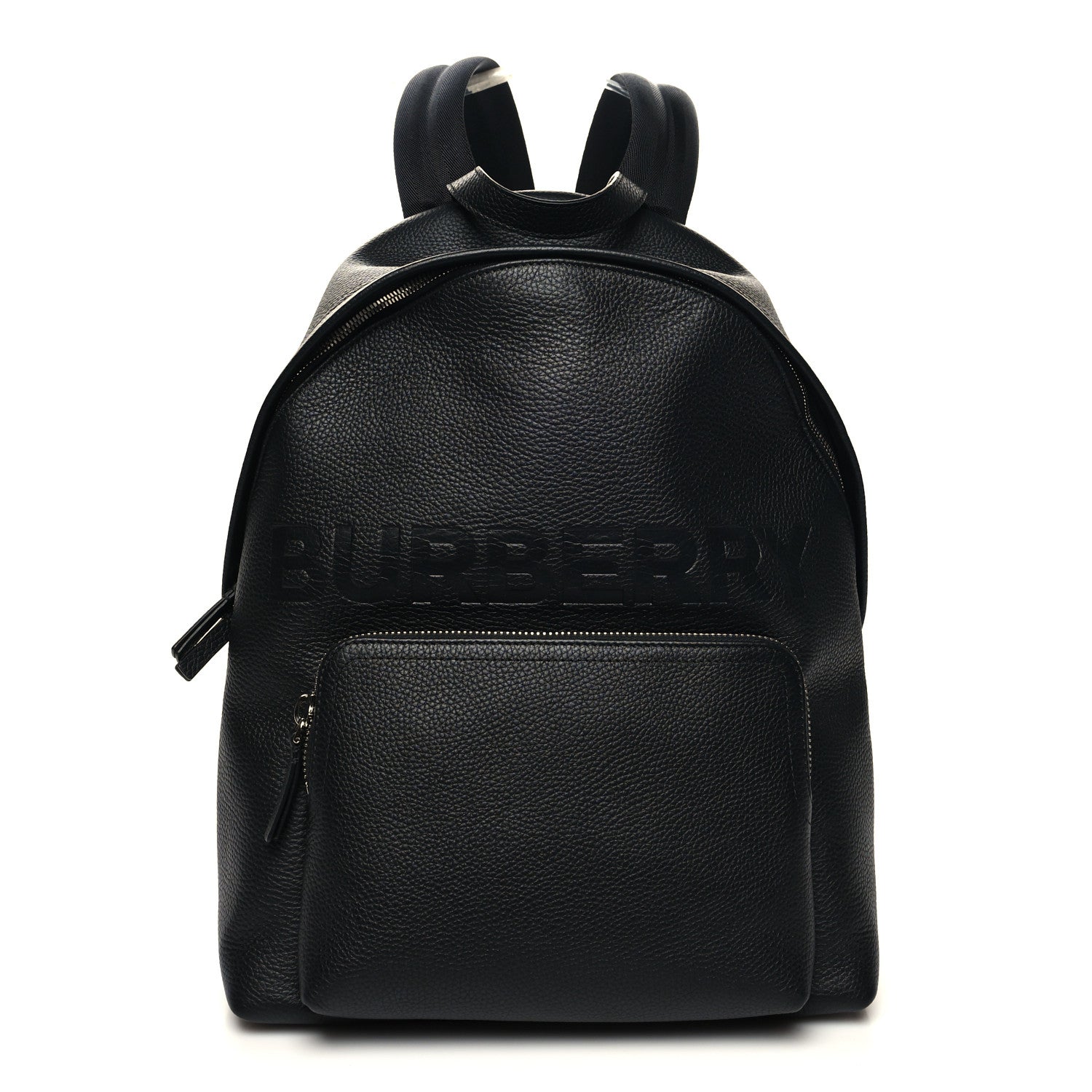 Burberry Calfskin Logo Embossed Backpack Black 1 of 8