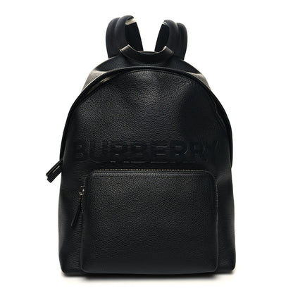 Burberry Calfskin Logo Embossed Backpack Black 1 of 8
