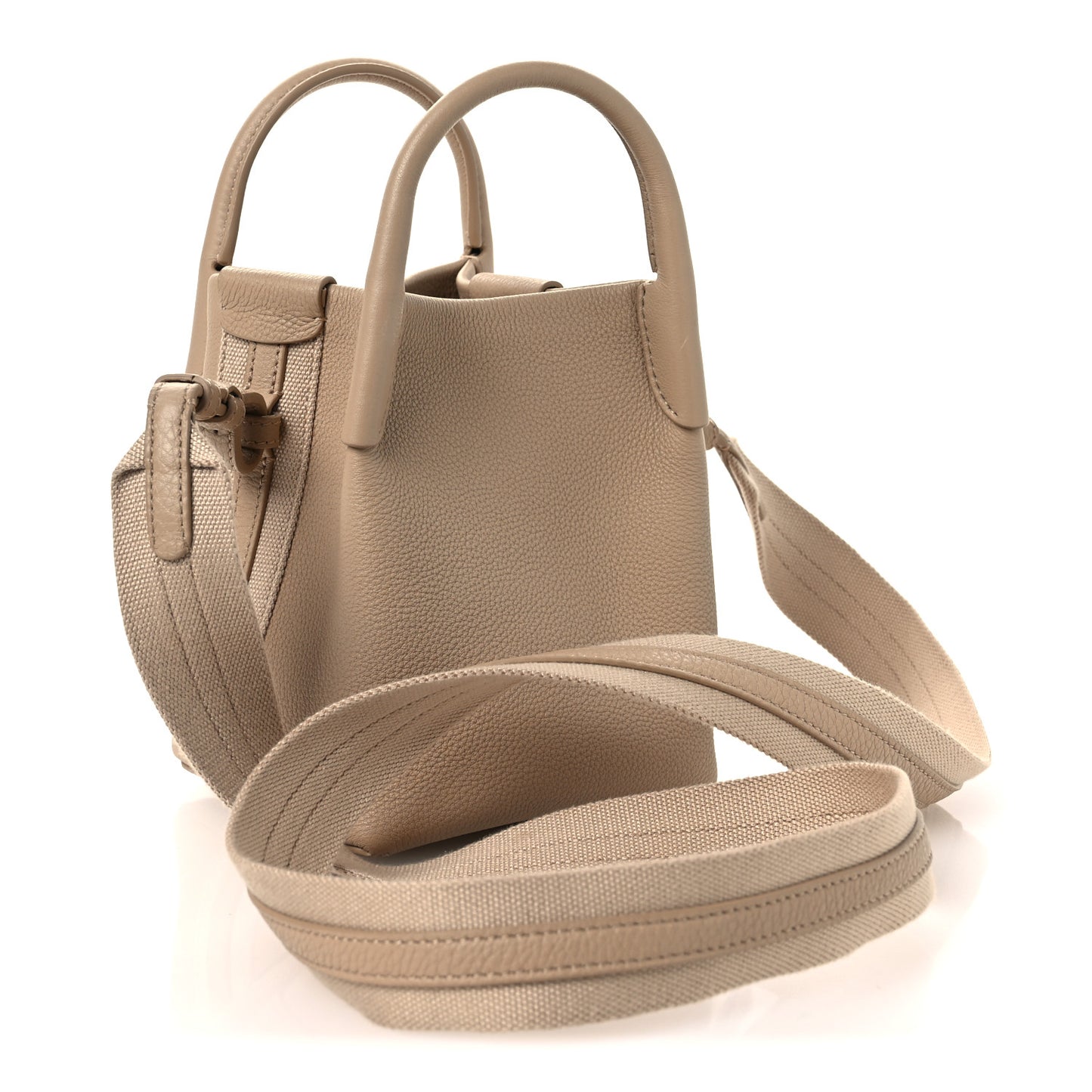Grained Calfskin Micro Bale Bag Light Mastic