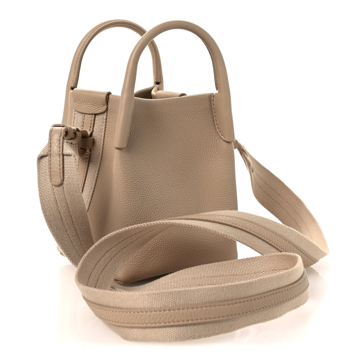 Loro Piana Grained Calfskin Micro Bale Bag Light Mastic 3 of 10