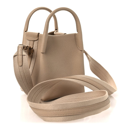 Loro Piana Grained Calfskin Micro Bale Bag Light Mastic 3 of 10