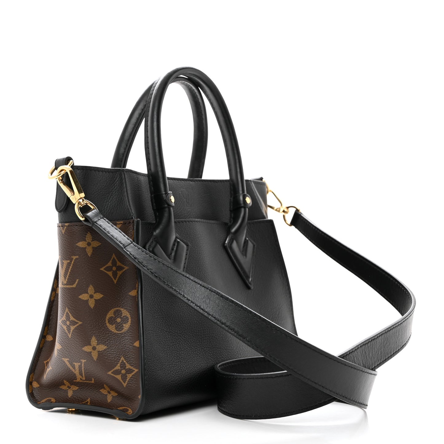 Calfskin Monogram On My Side PM Black