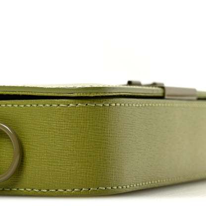 Off-White Saffiano Striped Mini Diag Binder Clip Bag Green 8 of 9