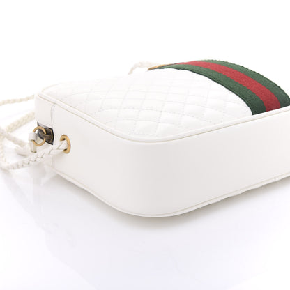 Gucci Calfskin Web Trapuntata Small Shoulder Bag Off White 7 of 9