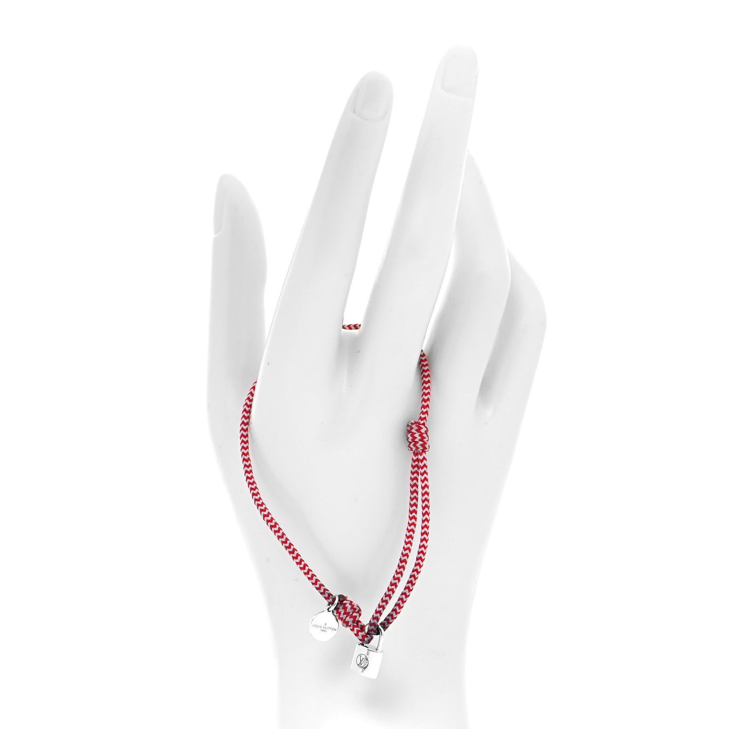 X UNICEF Sterling Silver Lockit Bracelet Red White