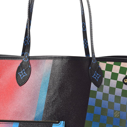 Louis Vuitton Damier Race Neverfull MM Noir Rouge 8 of 10