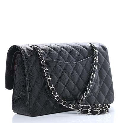 Chanel Caviar Quilted Medium Double Flap Black 3 of 12