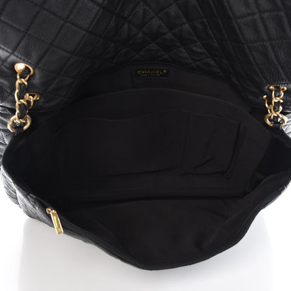 Chanel Calfskin Quilted XXL Travel Flap Bag Black 5 of 8