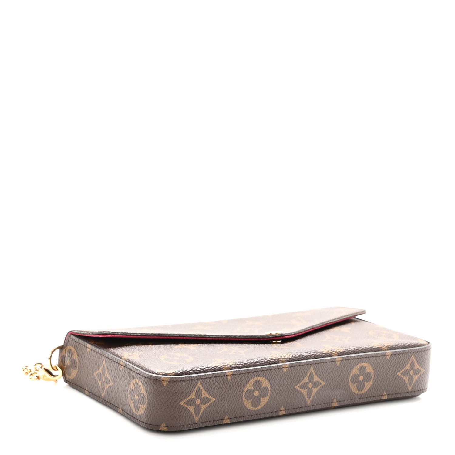 Louis Vuitton Monogram Pochette Felicie Chain Wallet Fuchsia 5 of 9