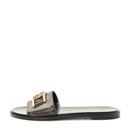 Louis Vuitton Patent Monogram Lock It Flat Mules 36.5 1 of 8