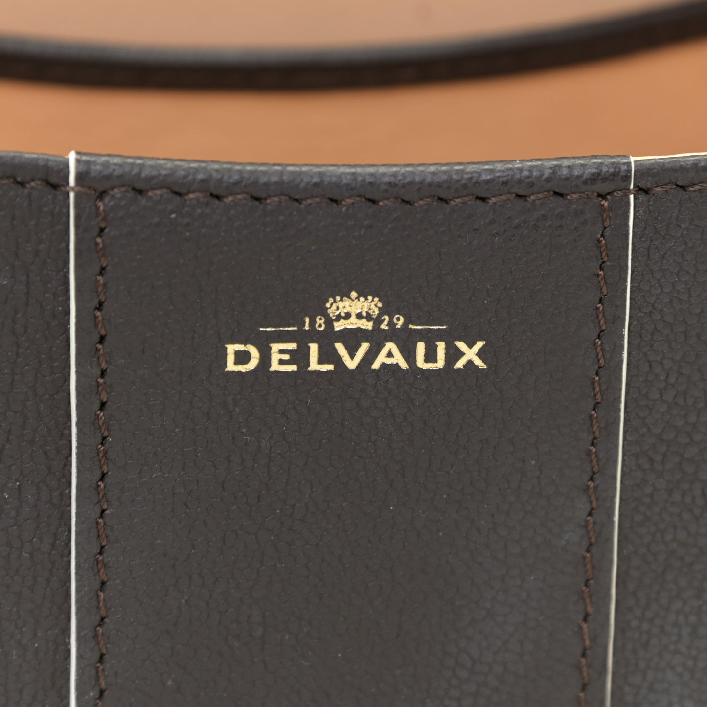 Grained Calfskin Bi-Color Brillant Mini Satchel Black