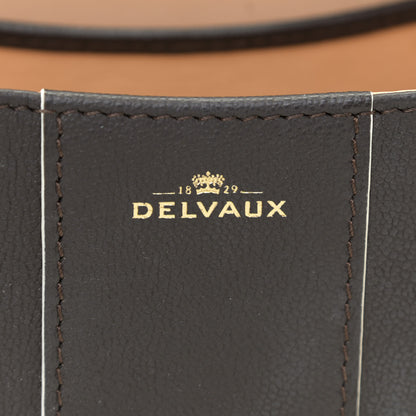 Delvaux Grained Calfskin Bi-Color Brillant Mini Satchel Black 9 of 10