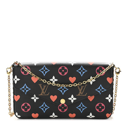 Louis Vuitton Game On Felicie Chain Wallet Black 2 of 9
