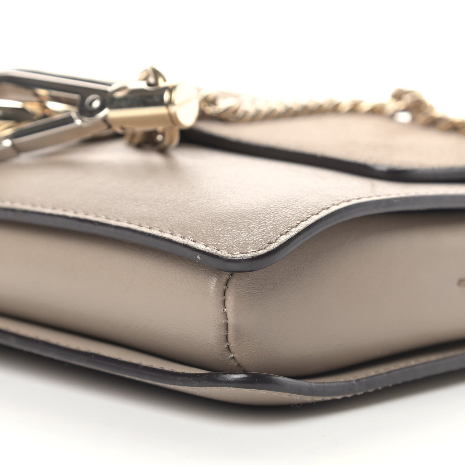 Chloe Suede Calfskin Small Faye Shoulder Bag Motty Grey 7 of 11