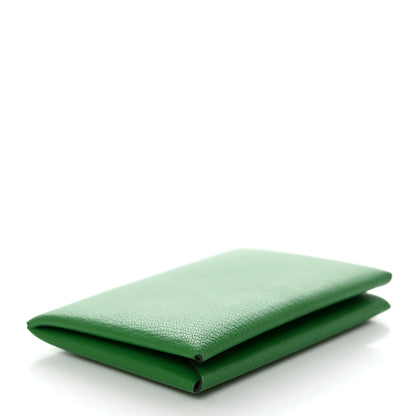 Hermes Chevre Mysore Calvi Card Case Vert Vertigo 4 of 8