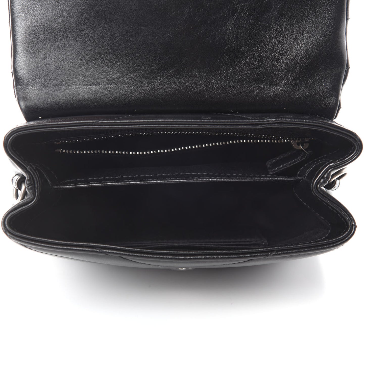 Calfskin Y Quilted Monogram Toy Loulou Crossbody Bag Black