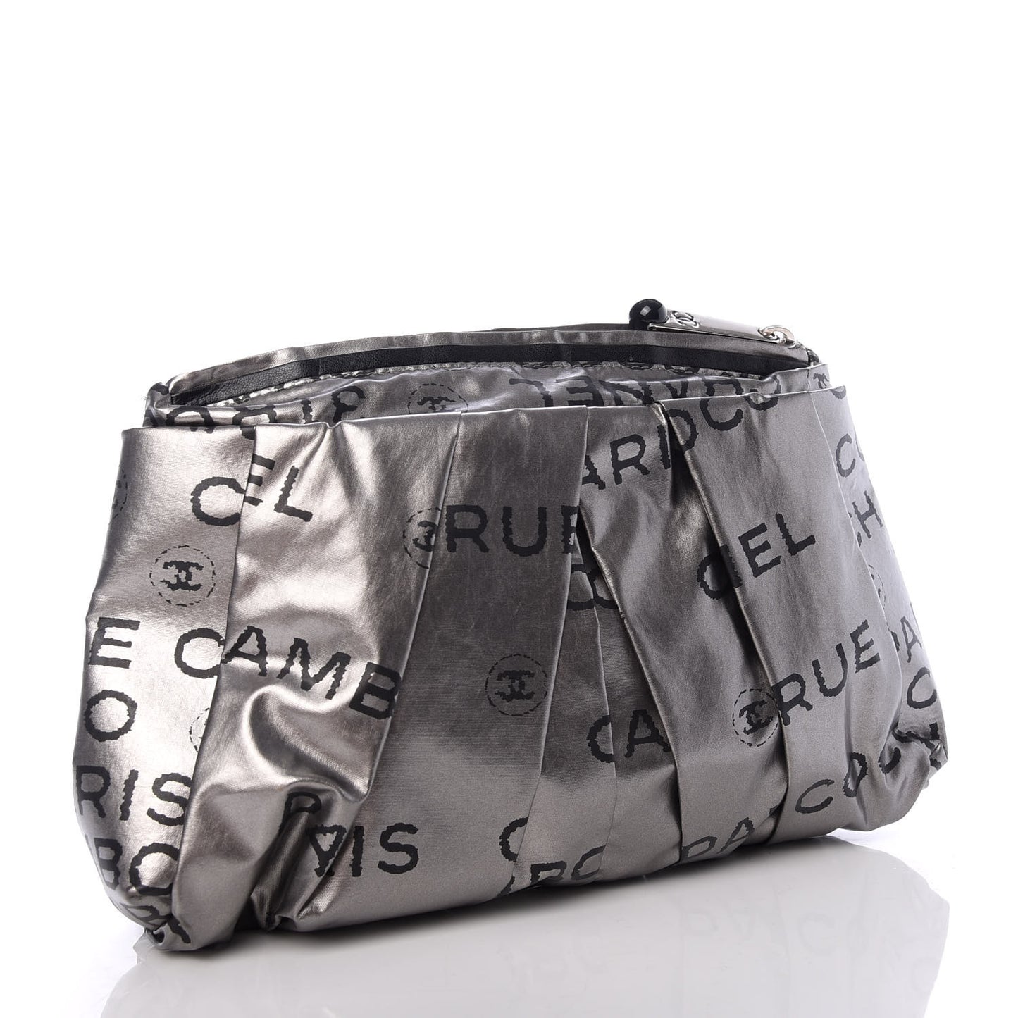 Coated Canvas Small Unlimited Clutch Dark Silver