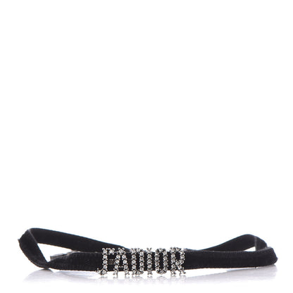 Christian Dior Velvet Crystal J’Adior Choker Necklace Black 1 of 6