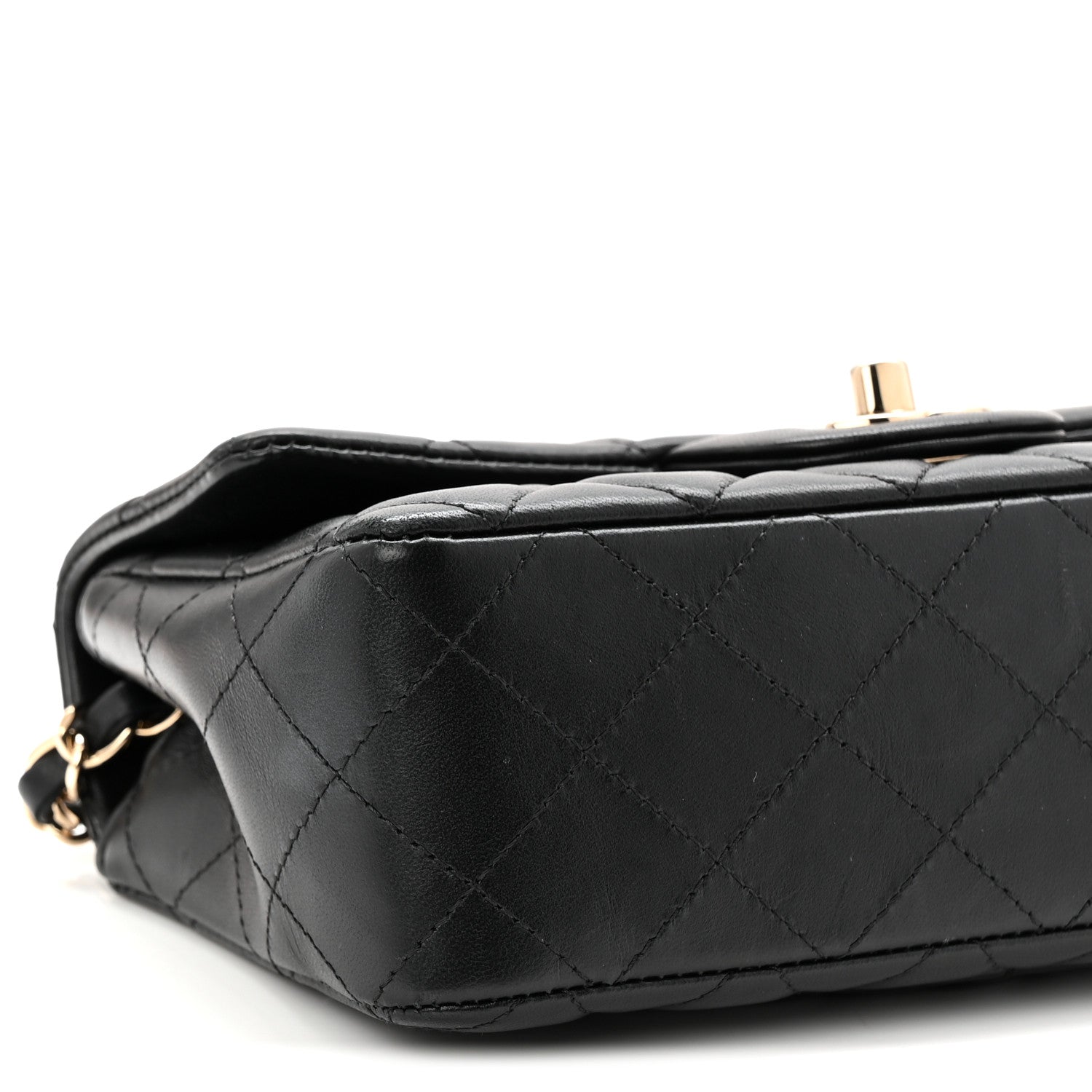 Chanel Lambskin Quilted Mini Rectangular Flap Black 9 of 11