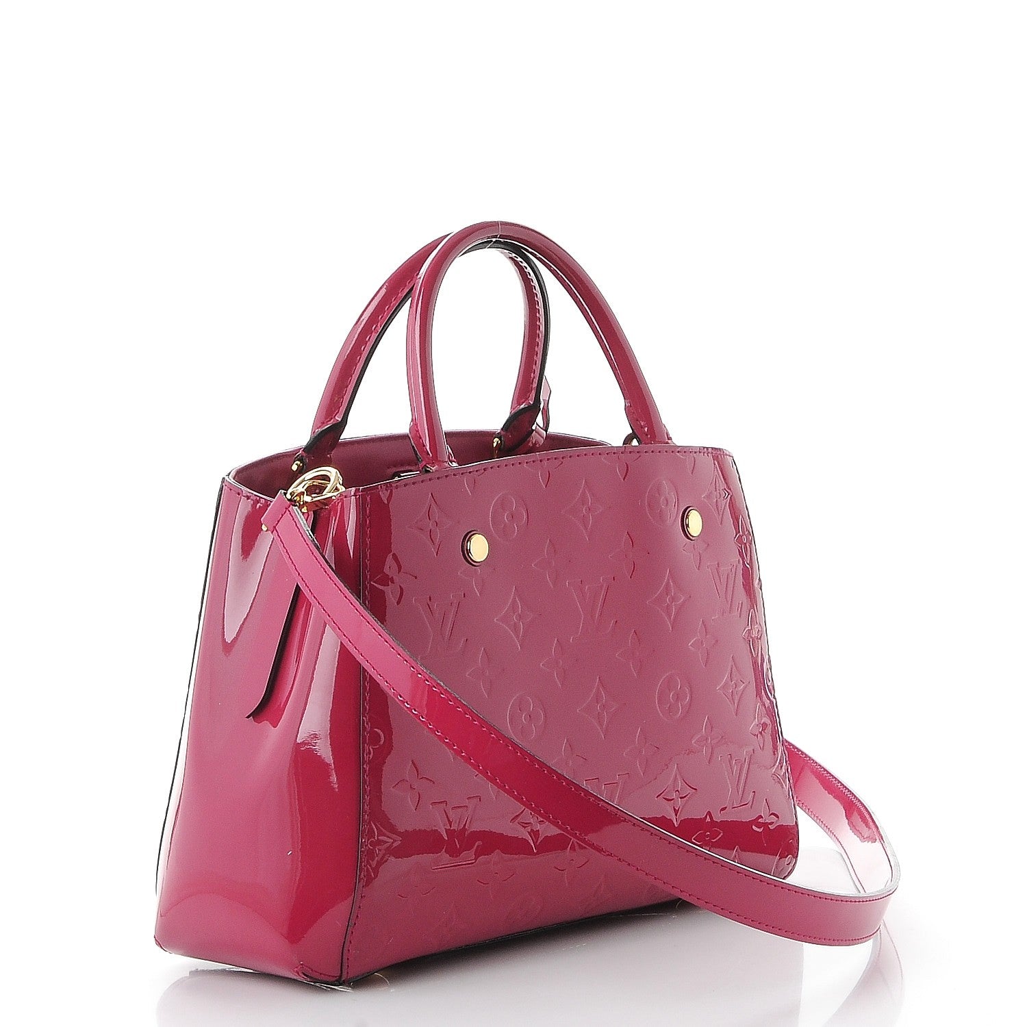 Louis Vuitton Vernis Montaigne BB Magenta 3 of 8