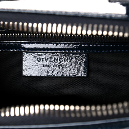 Givenchy Crinkled Patent Deerskin Small Antigona Deep Blue 5 of 12