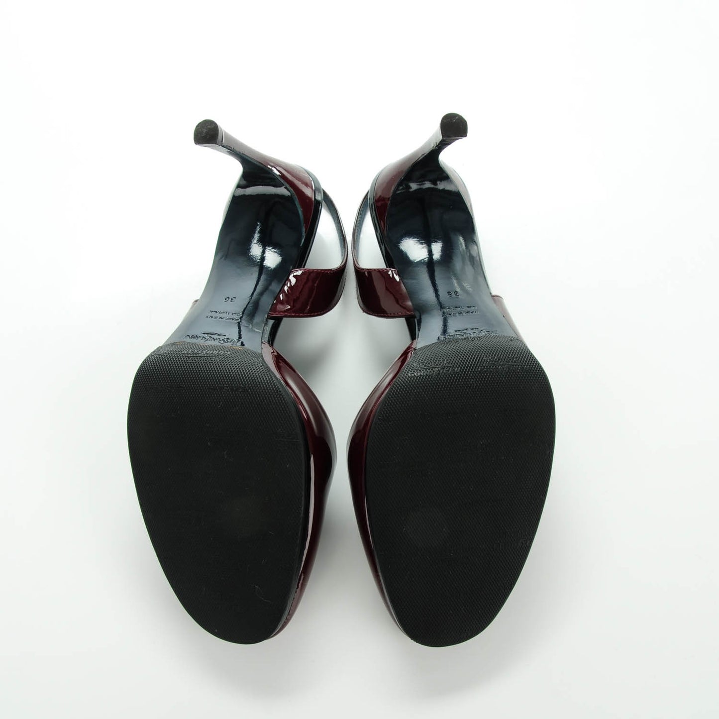 Vitello Vernice Nicole 80 Slingback Pumps 36 Burgundy