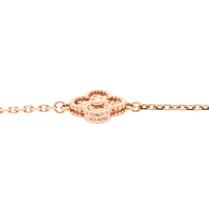 Van Cleef & Arpels 18K Rose Gold 16 Motifs Sweet Alhambra Necklace 5 of 7