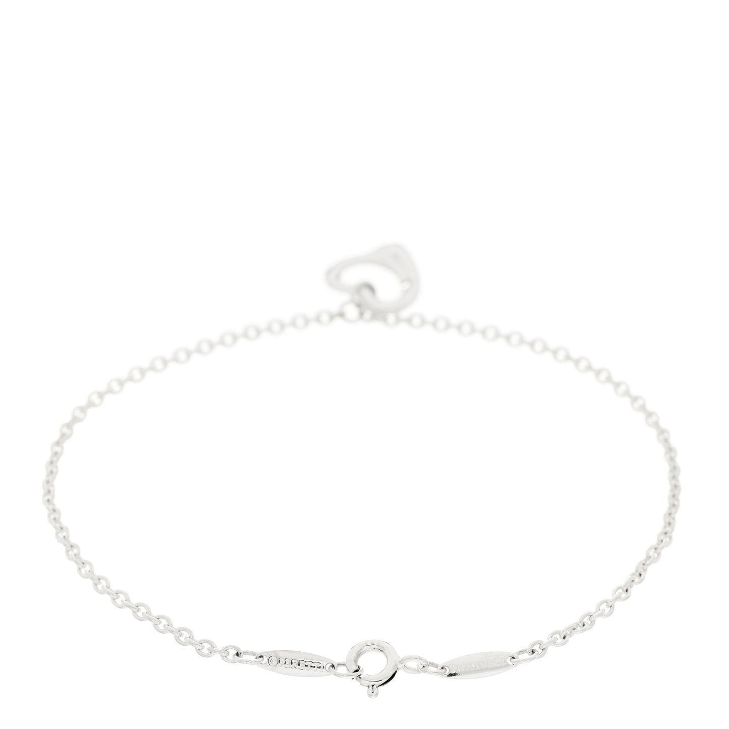 Sterling Silver Elsa Peretti Open Heart Charm Bracelet