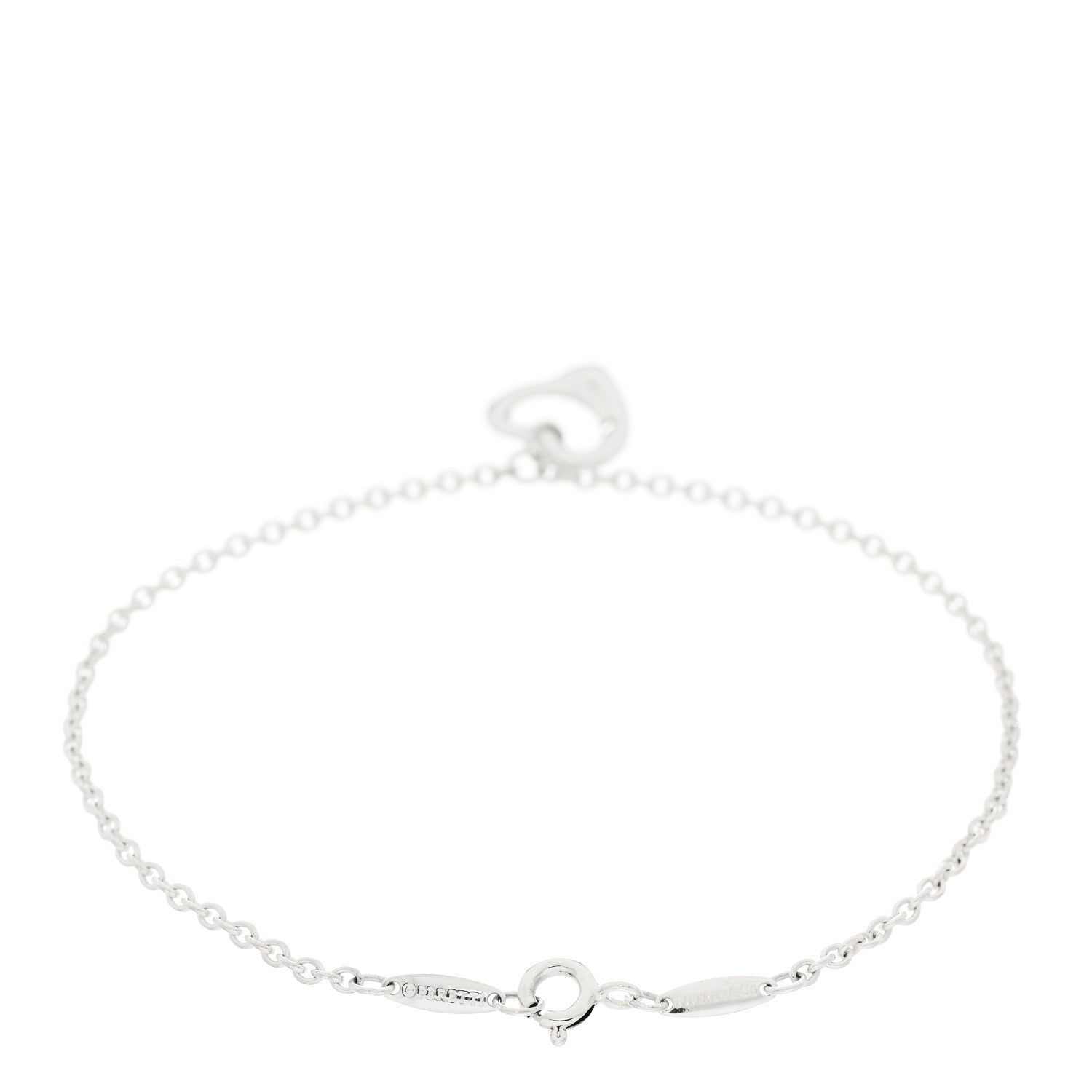 Tiffany Sterling Silver Elsa Peretti Open Heart Charm Bracelet 2 of 5