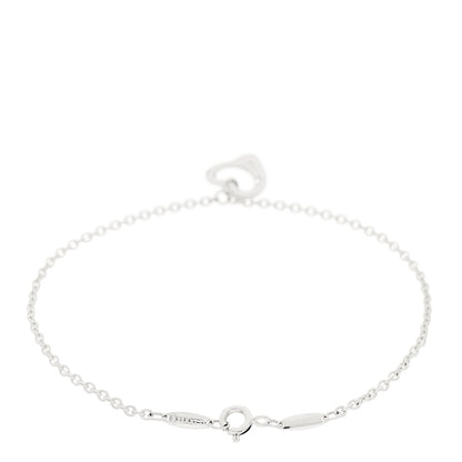 Tiffany Sterling Silver Elsa Peretti Open Heart Charm Bracelet 2 of 5