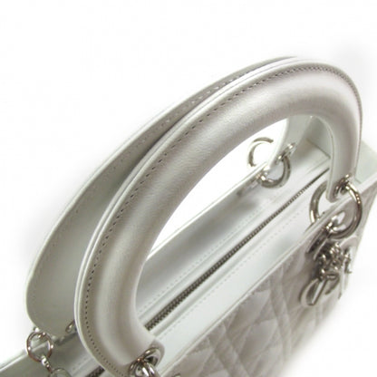Christian Dior Lambskin Cannage Medium Lady Dior White 6 of 9
