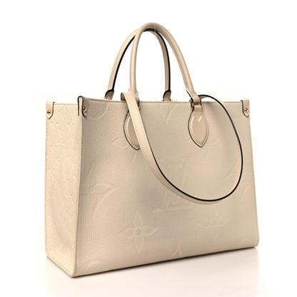 Louis Vuitton Empreinte Monogram Giant Onthego MM Creme 3 of 10
