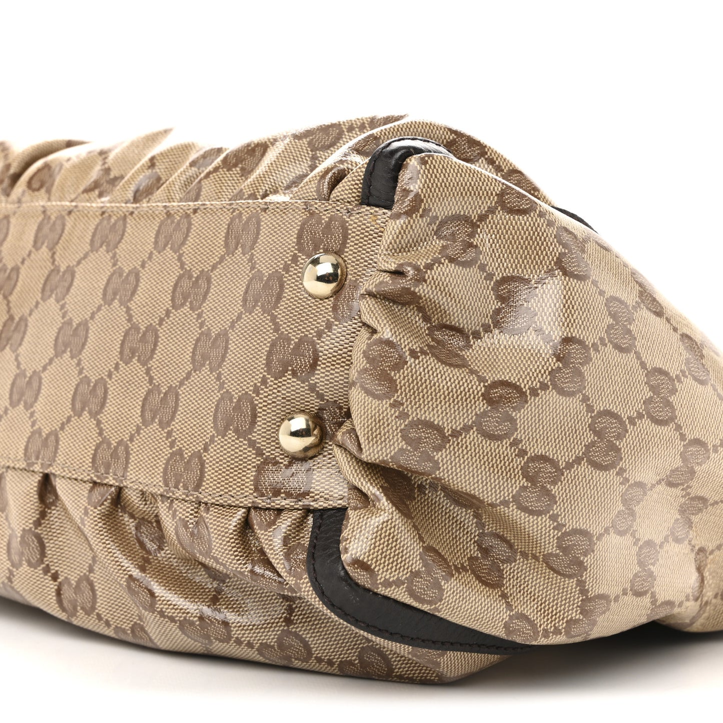 Crystal Monogram D Ring Tote Dark Brown