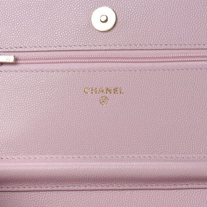Chanel Caviar Quilted Wallet On Chain WOC Light Pink 8 of 12