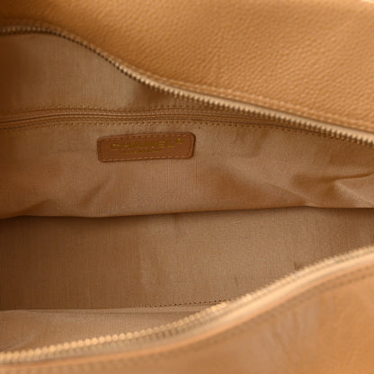 Chanel Caviar Quilted Large Bowler Bag Beige 5 of 12
