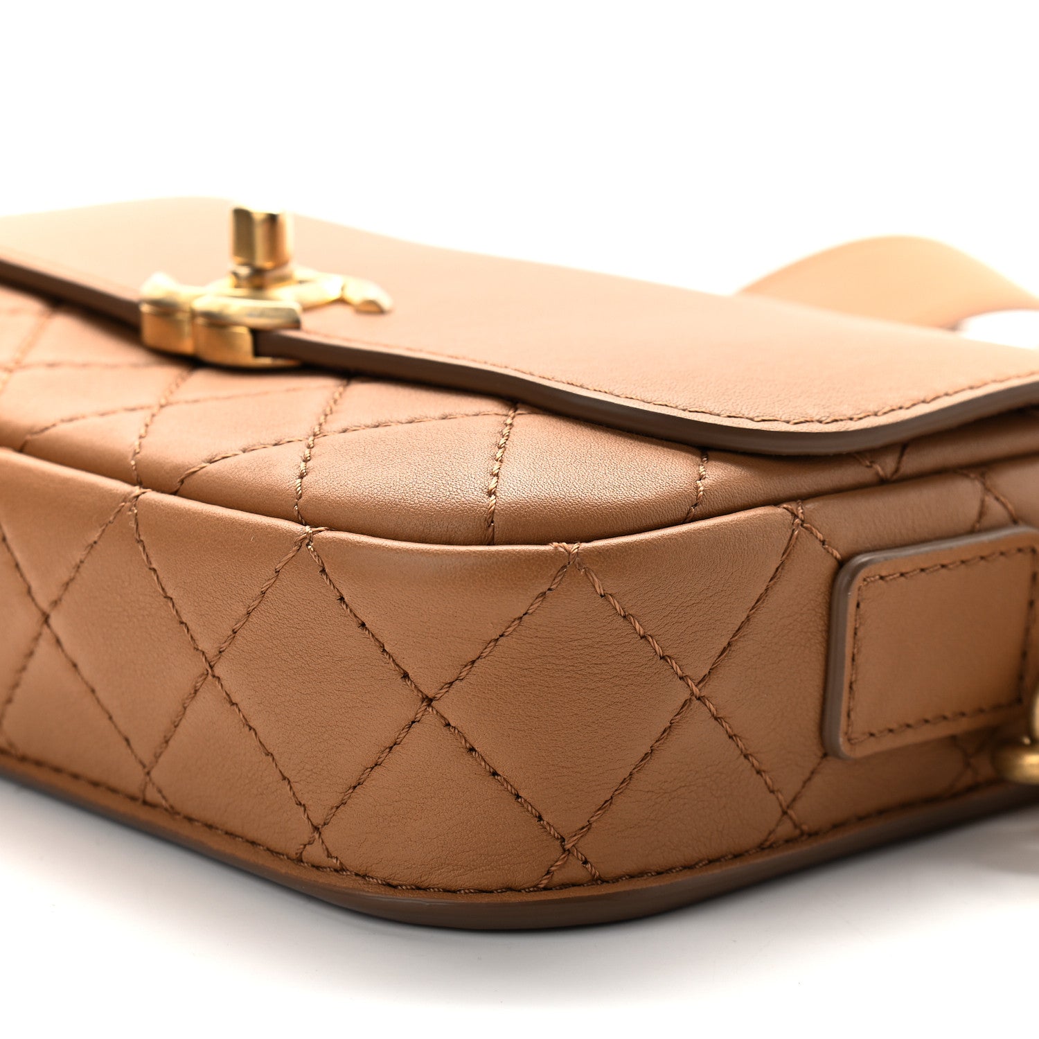 Chanel Calfskin Quilted Multi Pouching Flap And Coin Purse Beige 10 of 12