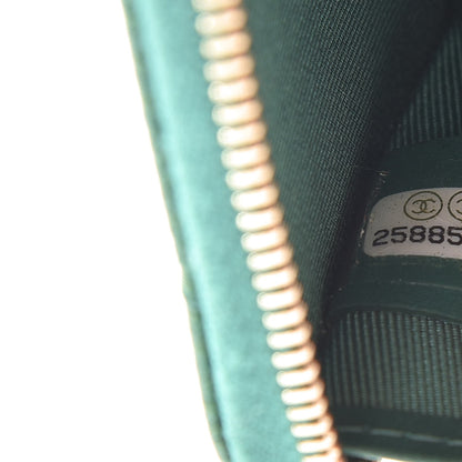 Chanel Metallic Caviar Quilted Key Holder Case Green 7 of 8