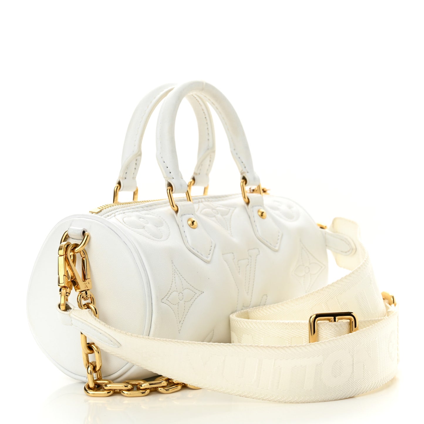 Calfskin Bubblegram Papillon BB Snow White