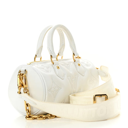 Louis Vuitton Calfskin Bubblegram Papillon BB Snow White 3 of 15