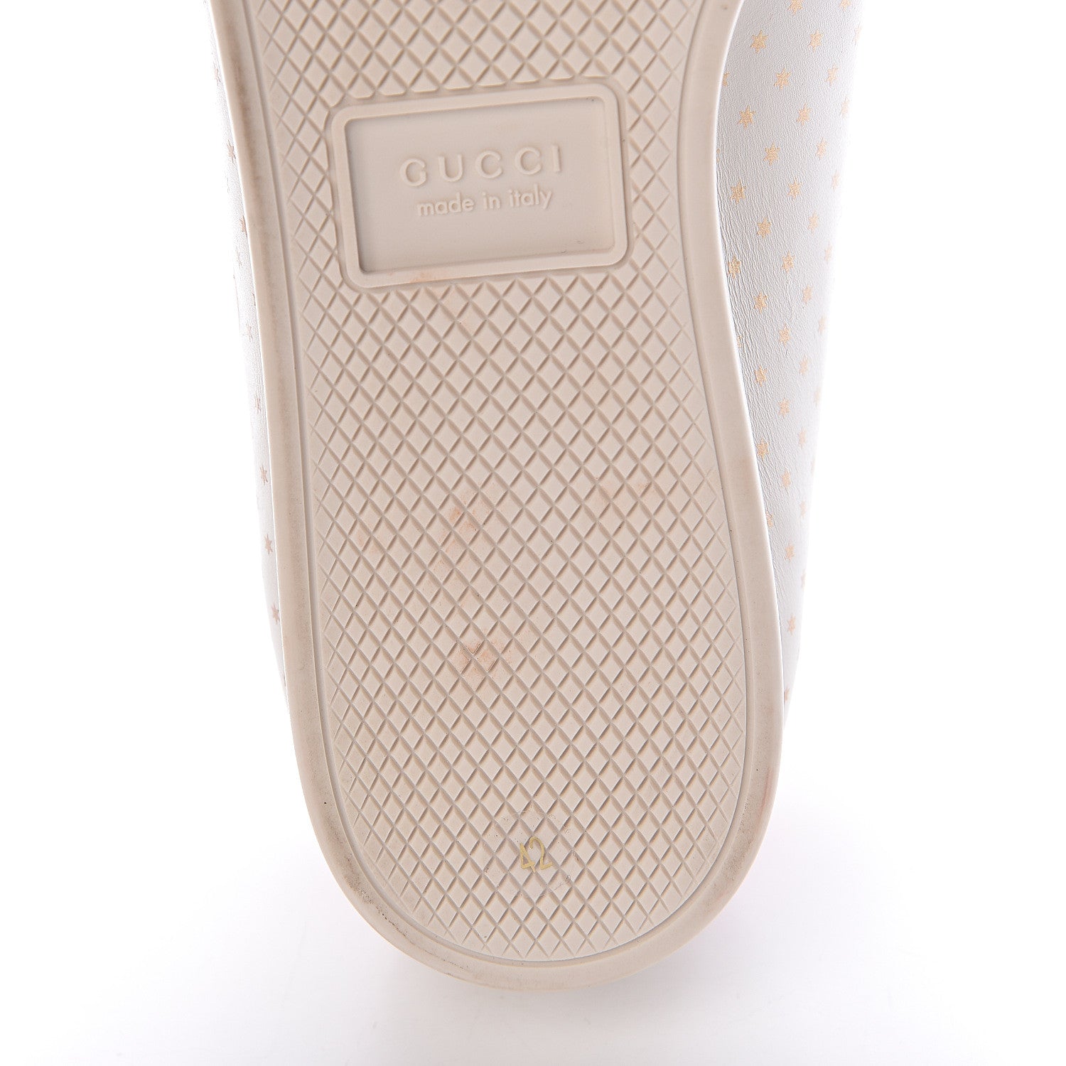 Gucci X SEGA Calfskin GUCCY Stars Womens Falacer Sneakers 42 White 11 of 12