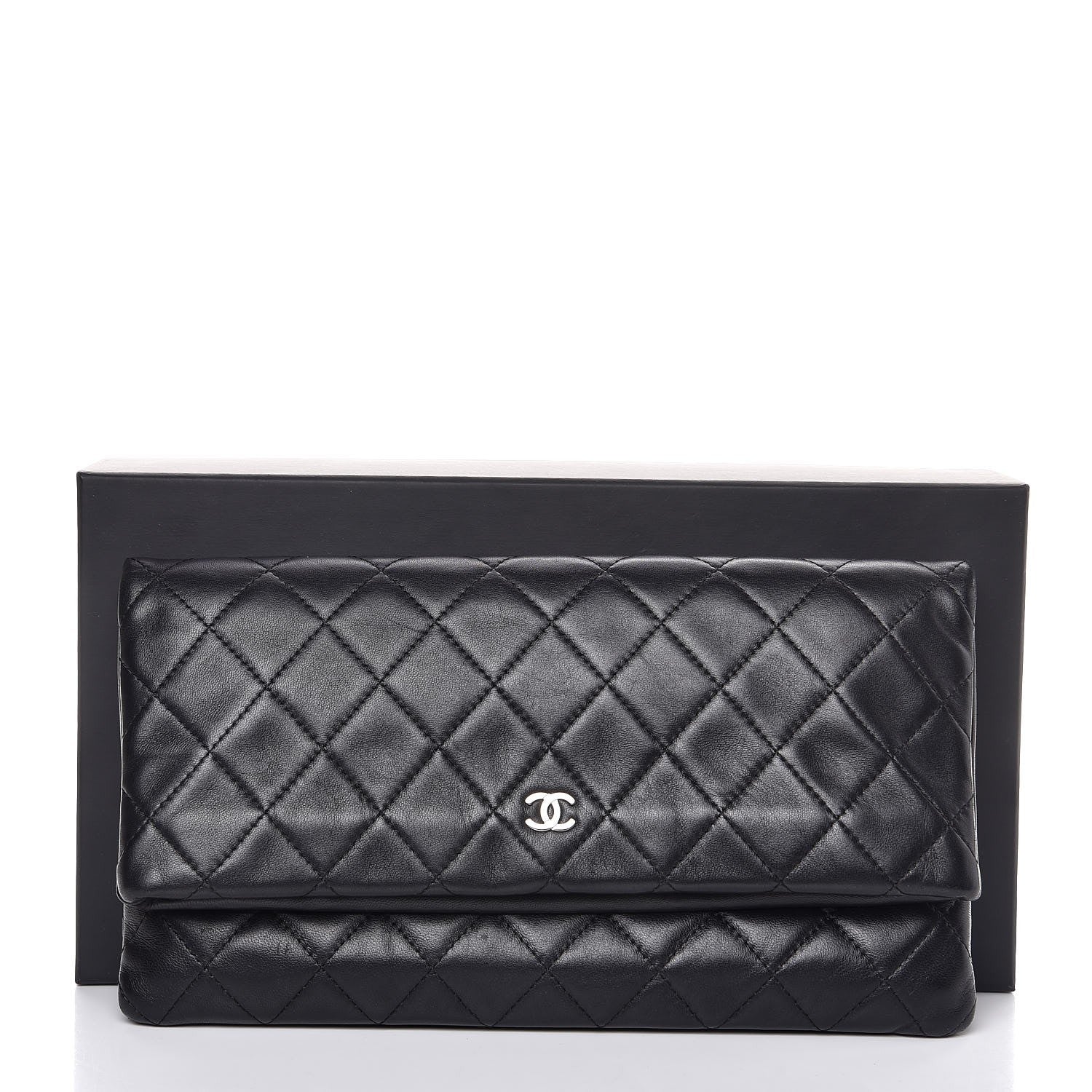 Chanel Lambskin Quilted CC Beauty Clutch Black 9 of 9