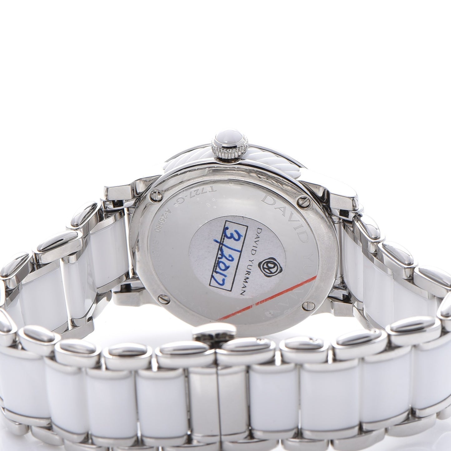 Stainless Steel Ceramic Diamond Bezel 34mm Classic Quartz Watch White