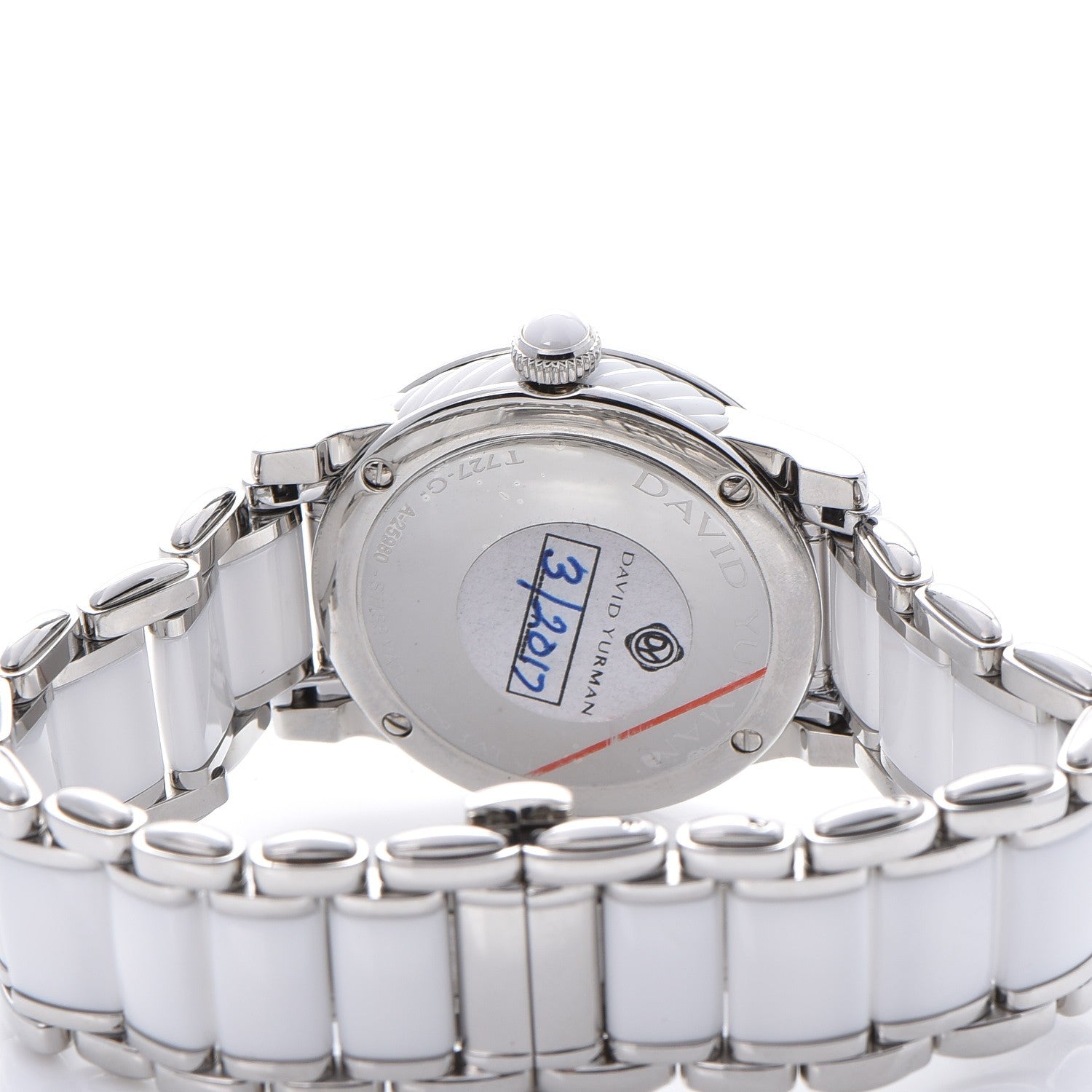 David Yurman Stainless Steel Ceramic Diamond Bezel 34mm Classic Quartz Watch White 5 of 11